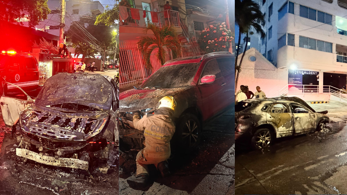 Incendios vehiculares en Cartagena.