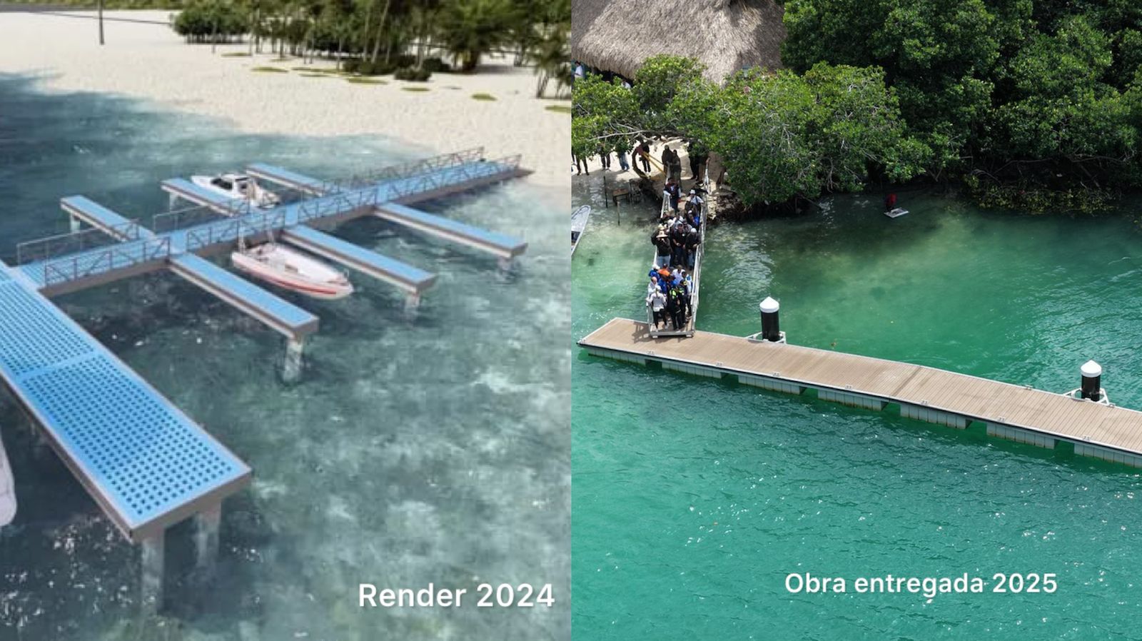 Nuevo embarcadero en la isla Cholón Ago 05