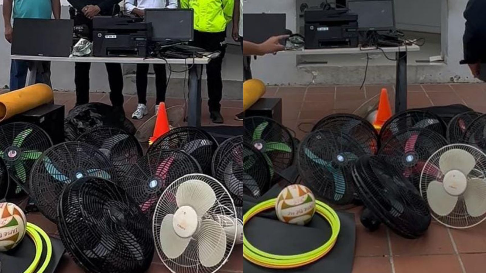 Recuperan computadores y abanicos que fueron robados en un colegio de Arjona, Bolívar