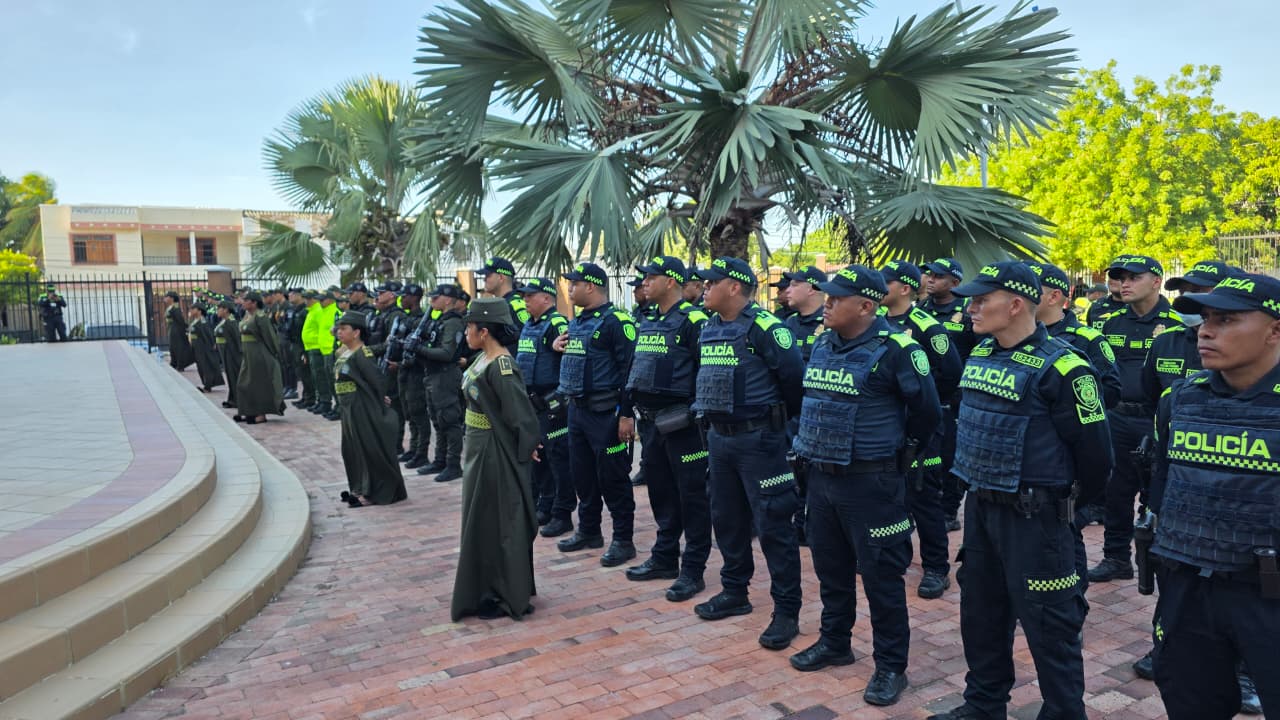 Refuerzan seguridad en Riohacha.