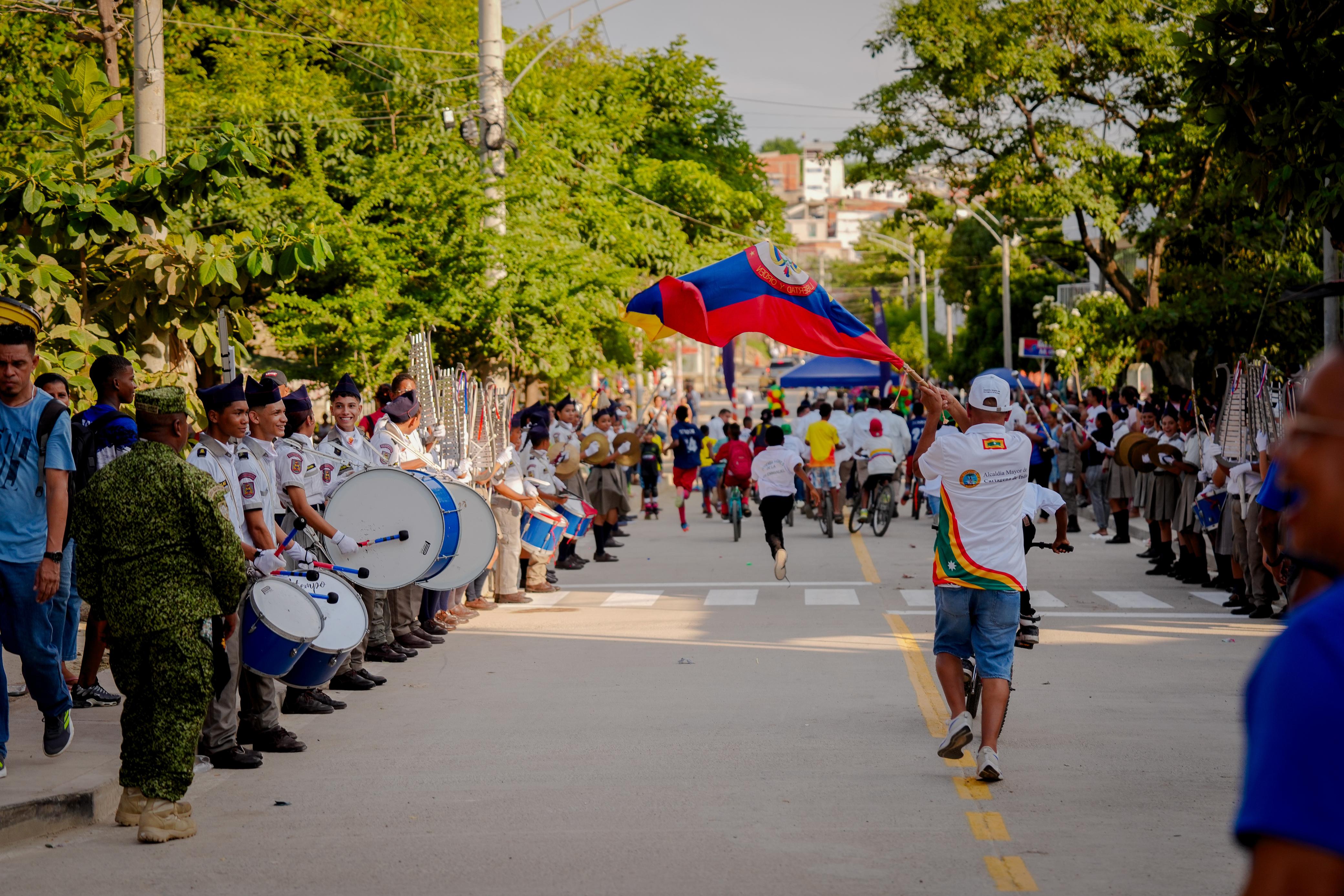 calle pavimentada en Cartagena
