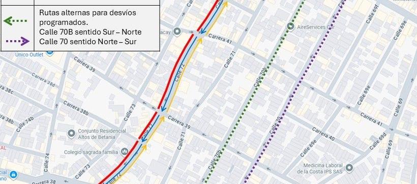 Cierre en la calle 72