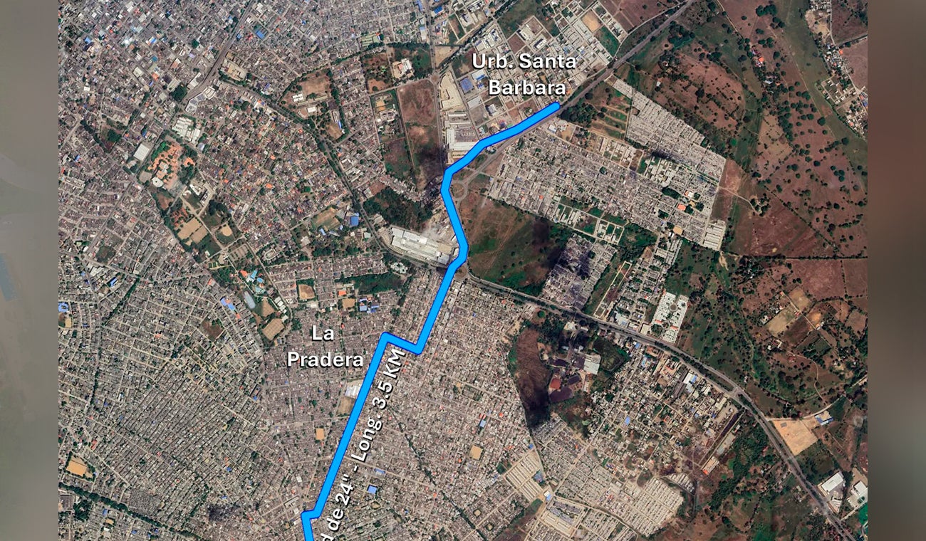 Se han instalado cerca de 1.500 metros lineales de tubería.