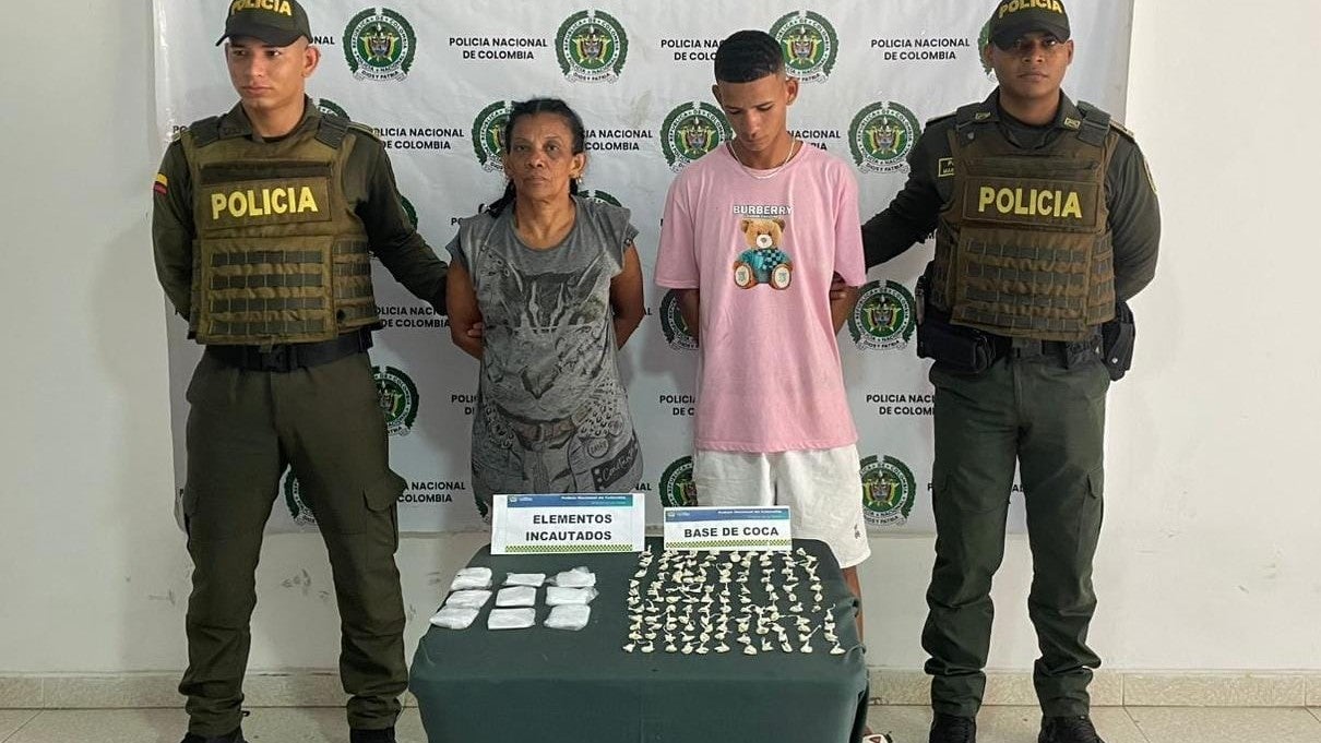 Madre e hijo que al parecer manejaban 'olla' para expendio de droga en Magangué (Bolívar) fueron capturados