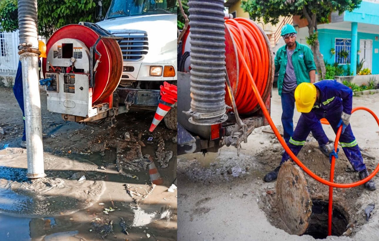 Santa Marta intensifica plan de contingencia para contener rebosamientos de aguas residuales tras las lluvias