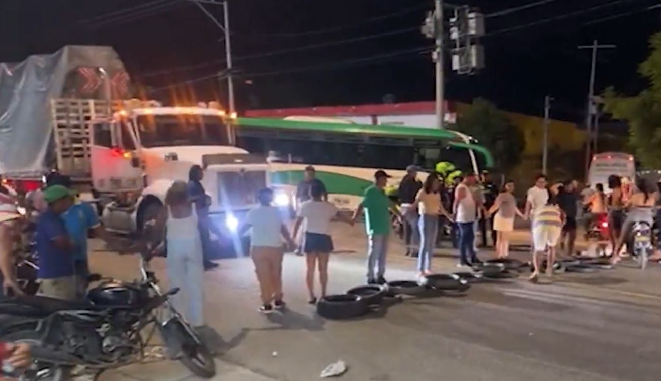 Protesta en Ciénaga, Magdalena, por cortes de luz