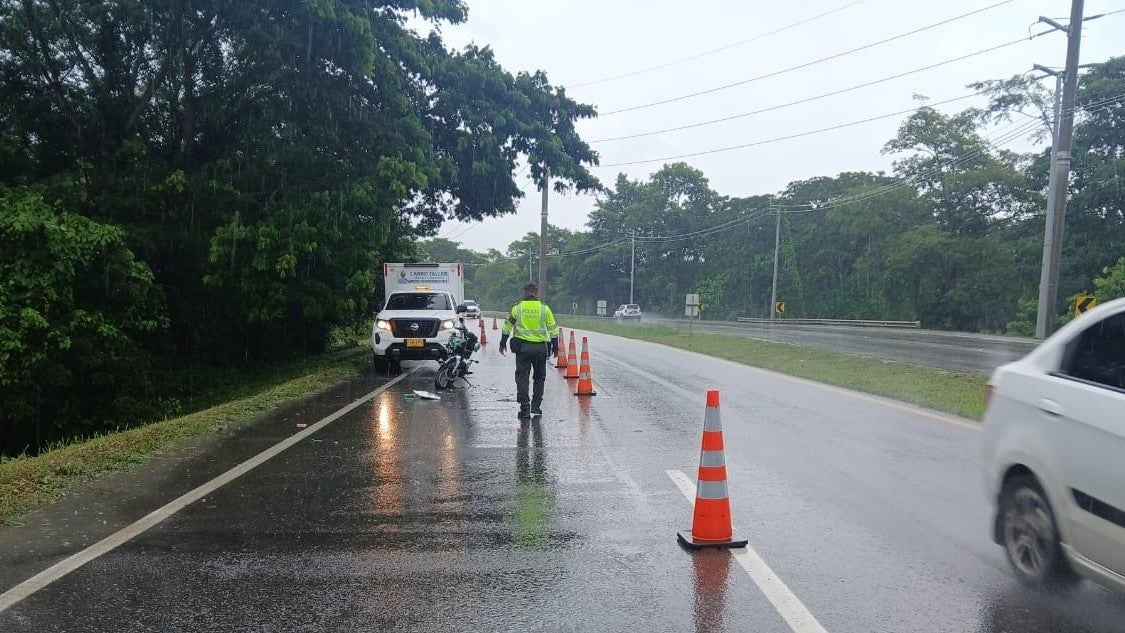 Accidente de tránsito en la vía La Cordialidad de Cartagena