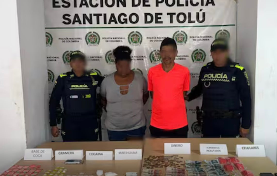 Pareja capturada en Tolú