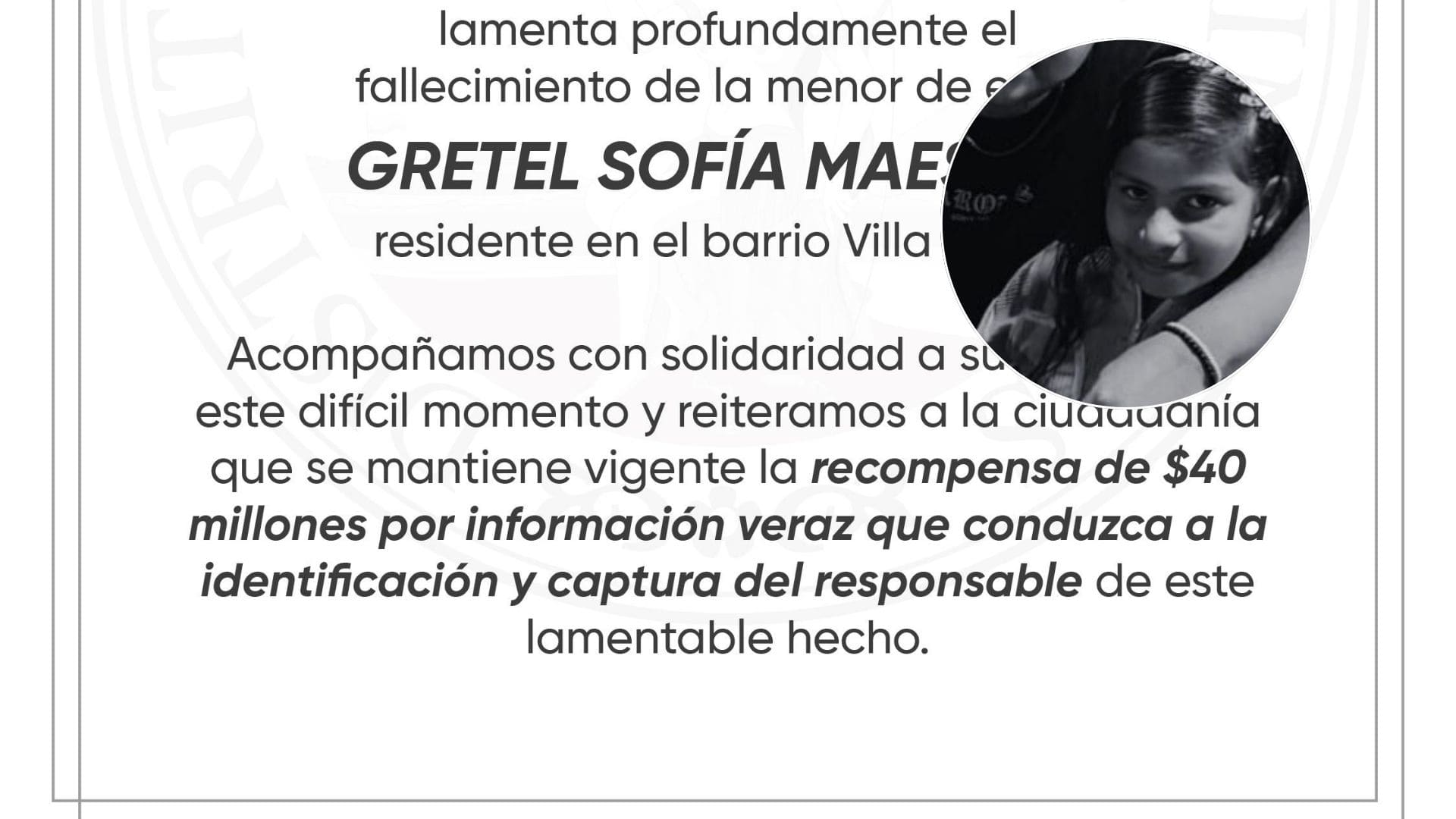 Muerte de Gretel Sofía en Cartagena