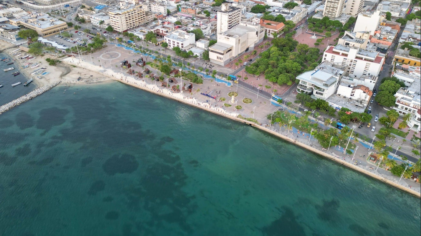 Bahía de Santa Marta vista aérea