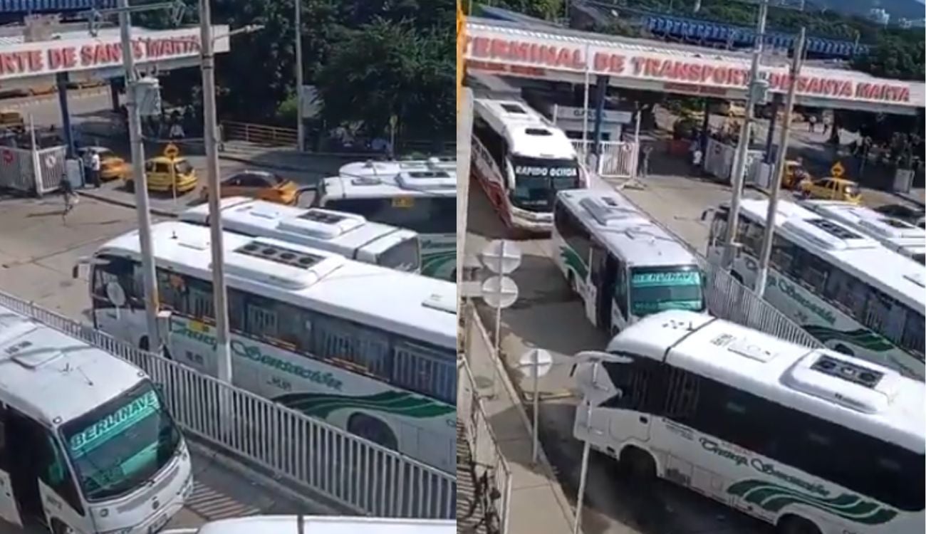 Protesta en el Terminal de Transporte de Santa Marta paraliza la movilidad