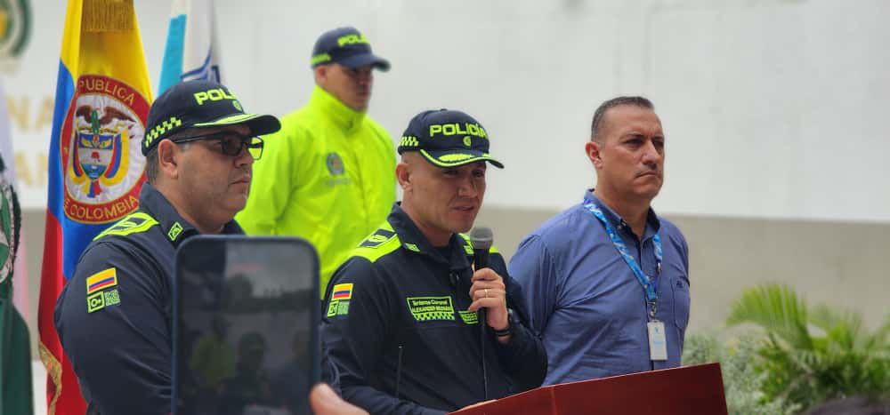 Rueda de prensa capturados intento de asalto en Santa Marta