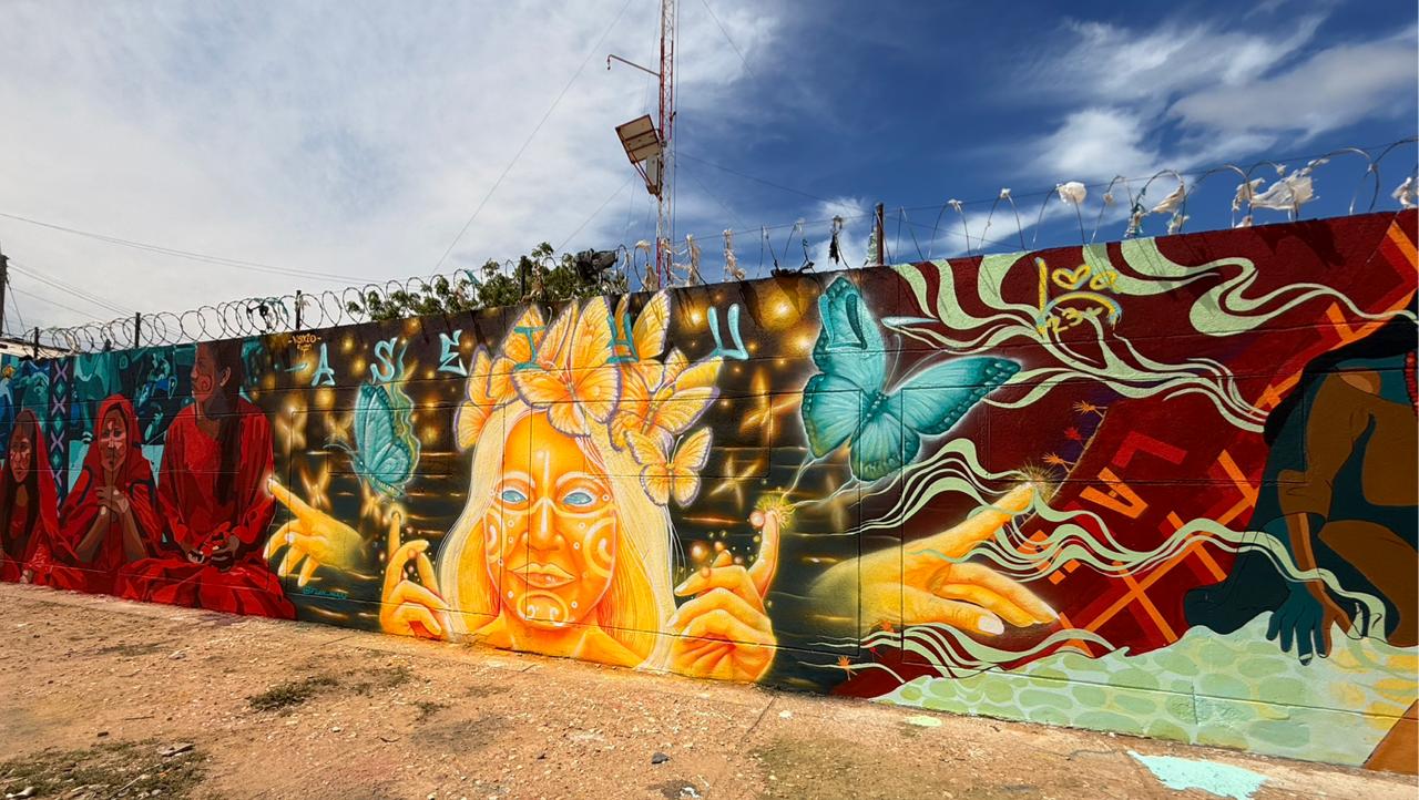 Mural artístico en Manaure.