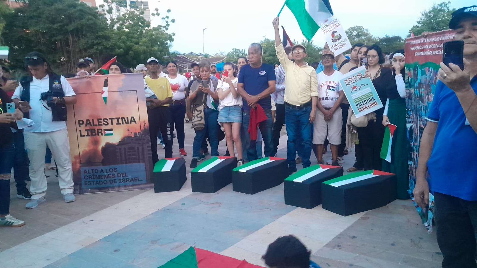 Plantón en Barranquilla en rechazo a ataques contra Palestina