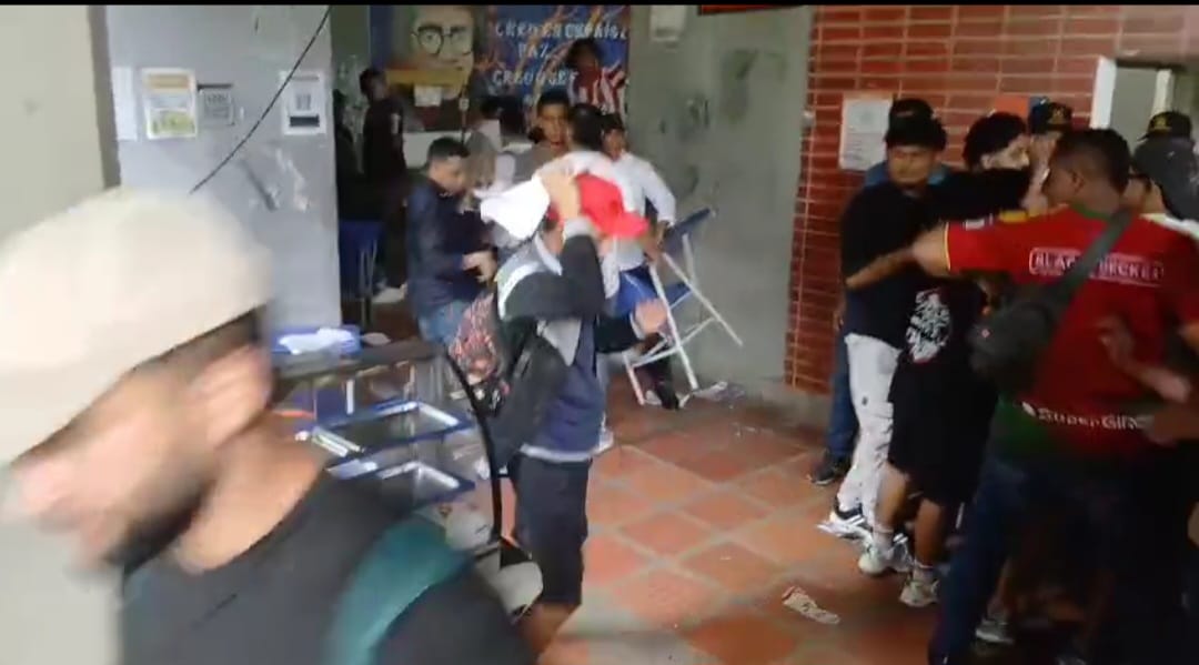 Enfrentamientos en la Universidad del Atlántico.