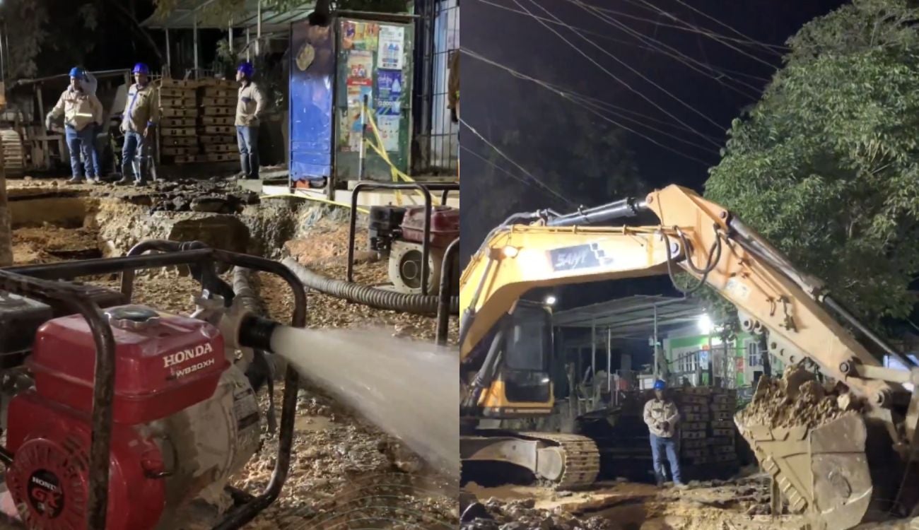 Cartagena no tiene servicio de agua por rotura de tubería