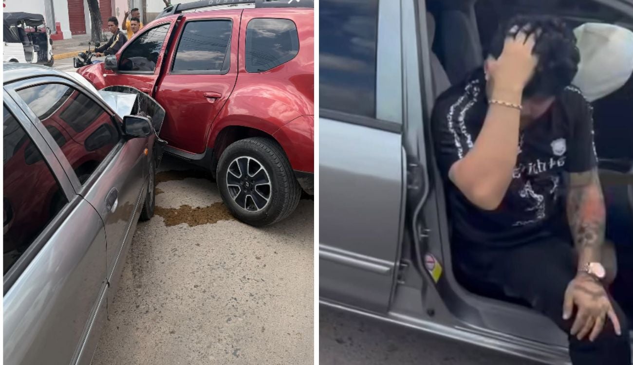 Aniel Velásquez tras el accidente que por poco termina en tragedia