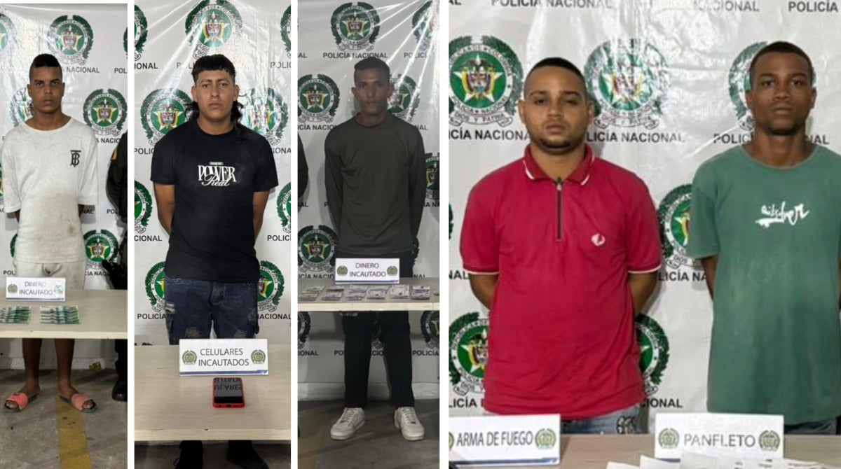 Presuntos extorsionistas en Barranquilla y Soledad, Atlántico.