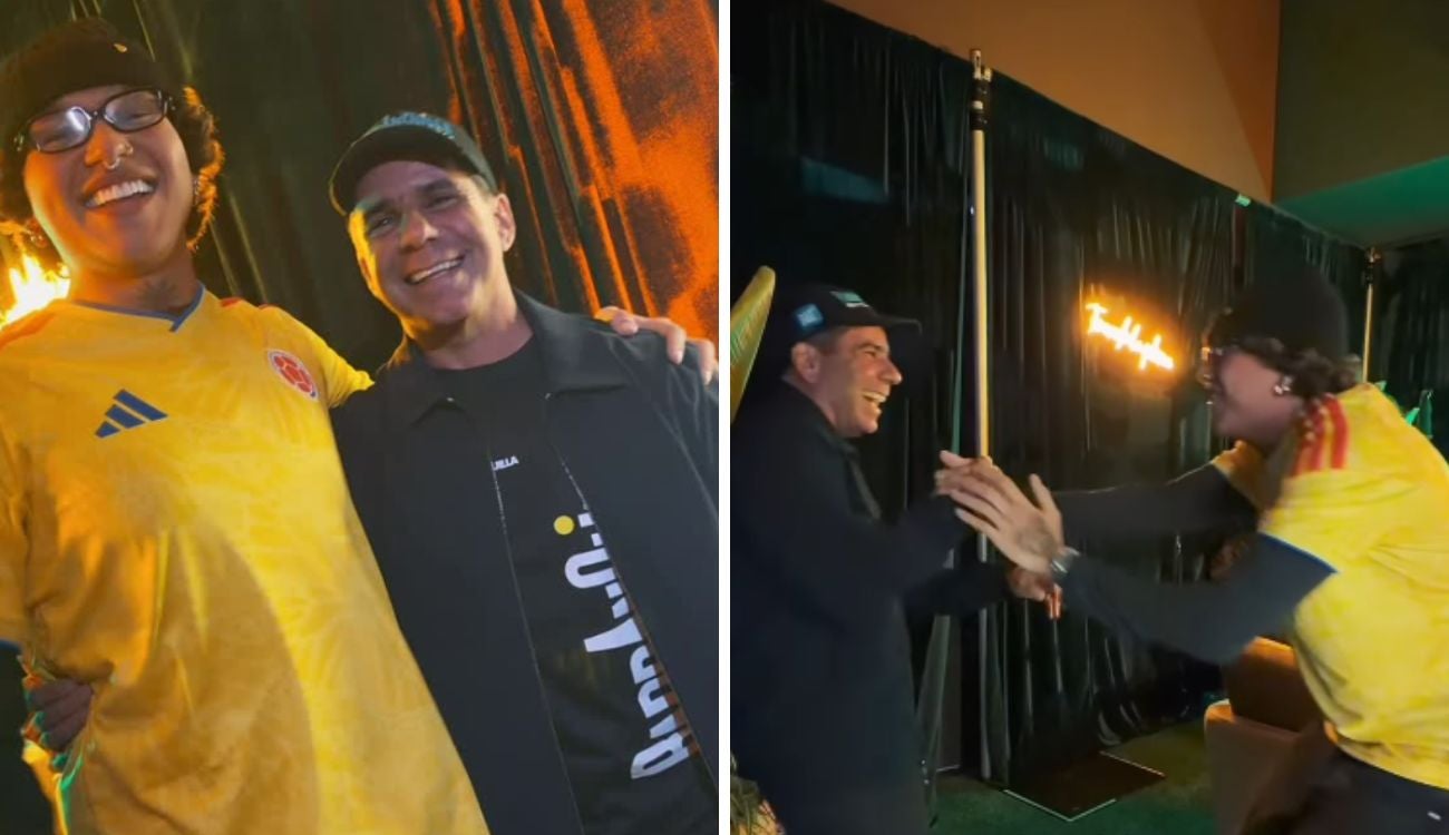 El alcalde Char visitó a Beéle durante uno de sus conciertos en Bogotá.