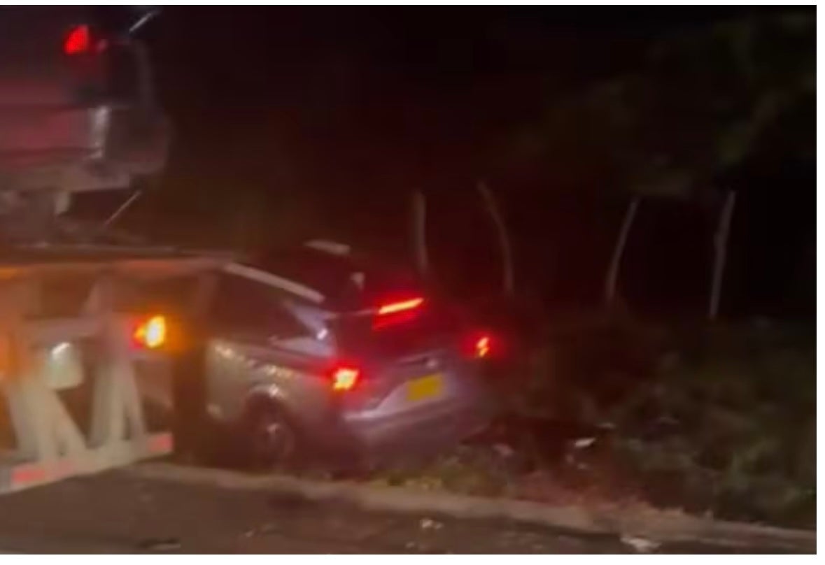 Accidente vía al mar