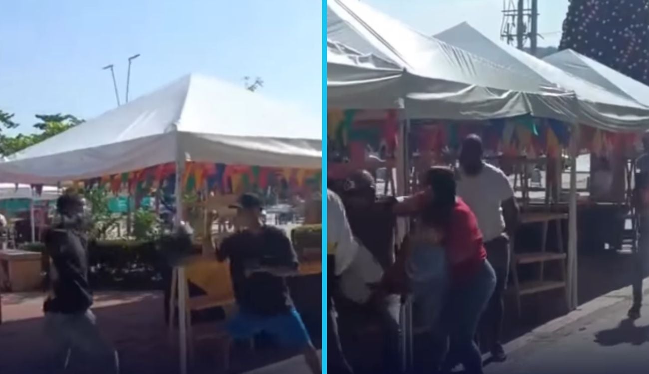 Dos hombres se enfrentaron con cuchillo frente a Mall Plaza