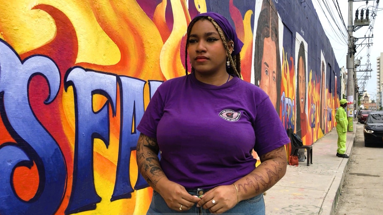 Julieth Rivero, integrante del colectivo artístico 'Las Callejeras'