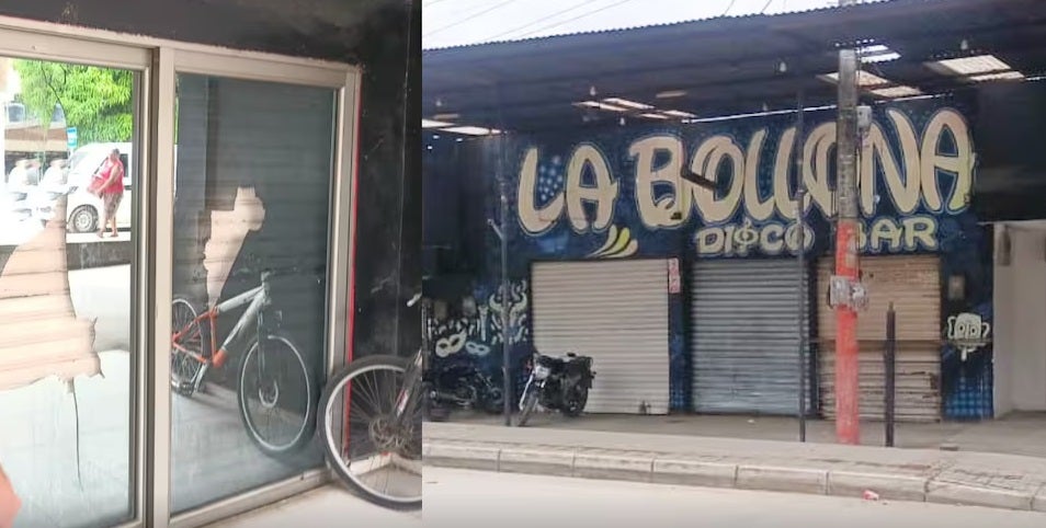 Lugar destrozado por hinchas