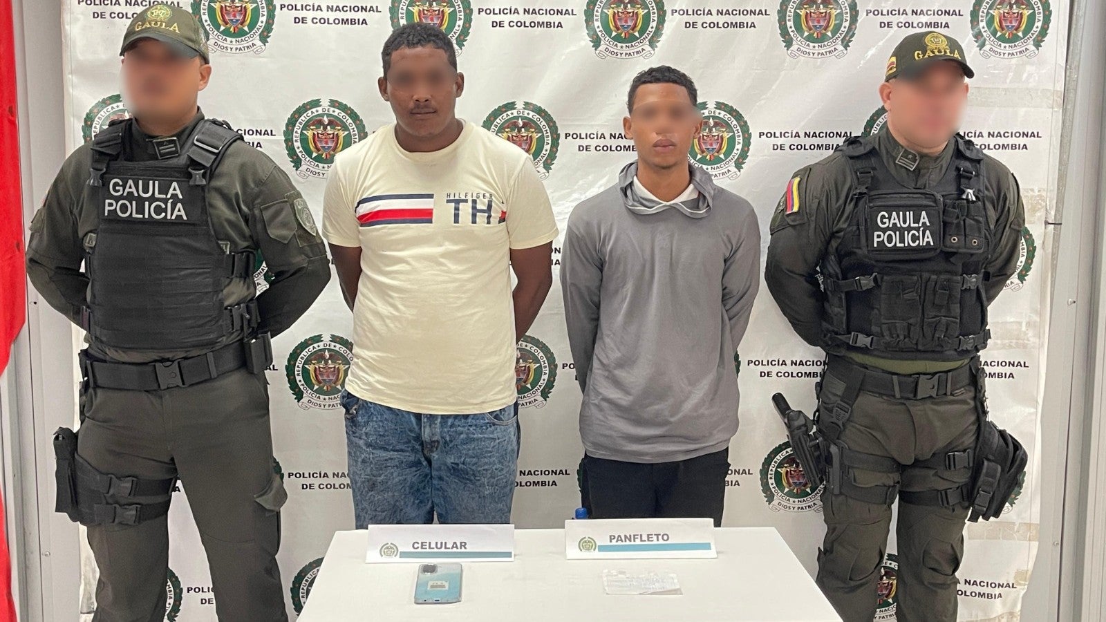 Con panfletos amenazantes capturaron a dos hombres en Cartagena