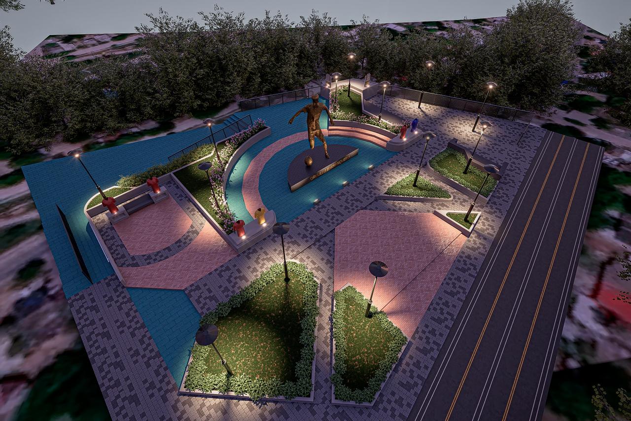 Estatua en honor a Luis Díaz.