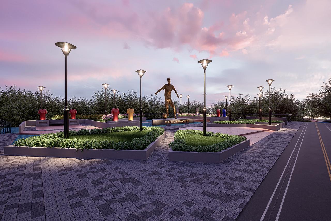 Estatua en honor a 'Lucho' Díaz.