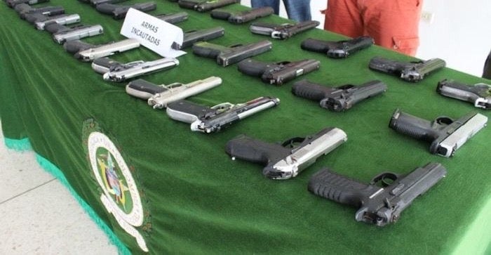Armas incautadas