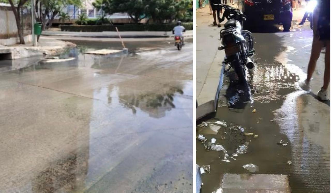 Aguas residuales desbordan El Rodadero en plena temporada turística y encienden alertas sanitarias