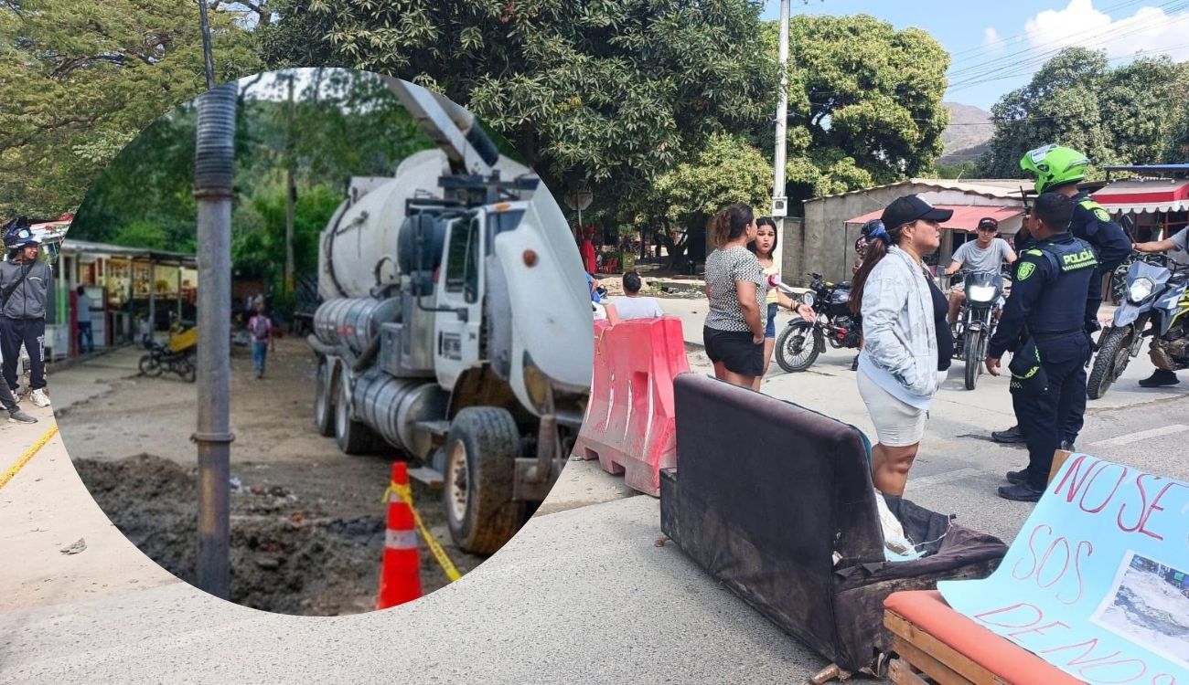 Bloqueo en la Troncal del Caribe por obra de alcantarillado