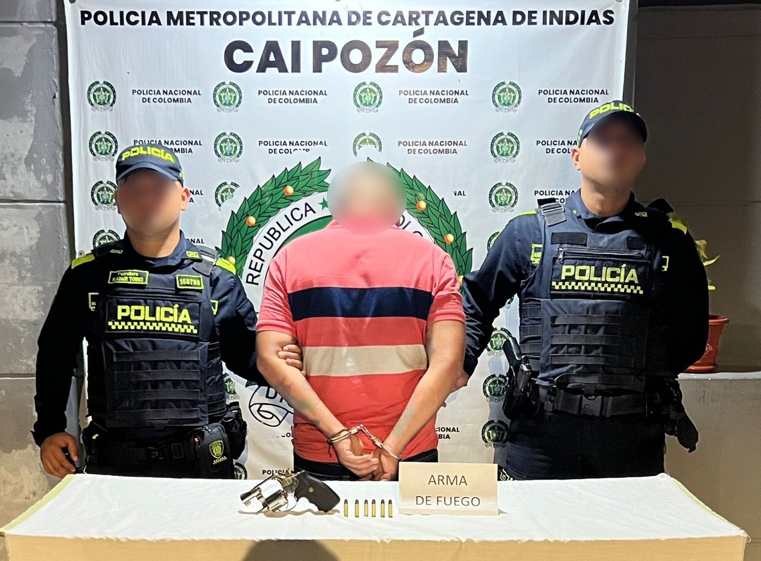 Dos armas ilegales fueron incautadas en operativos policiales en El Pozón y Olaya Herrera