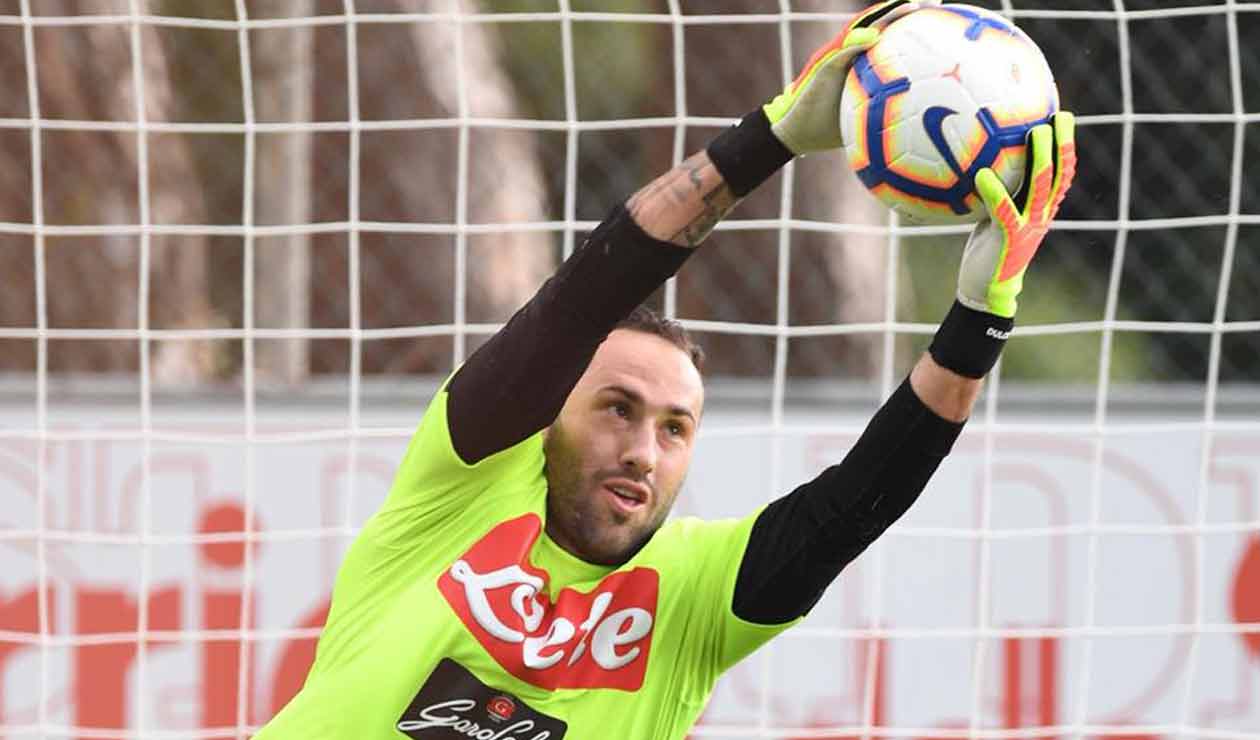 David Ospina, arquero del Napoli durante un entrenamiento