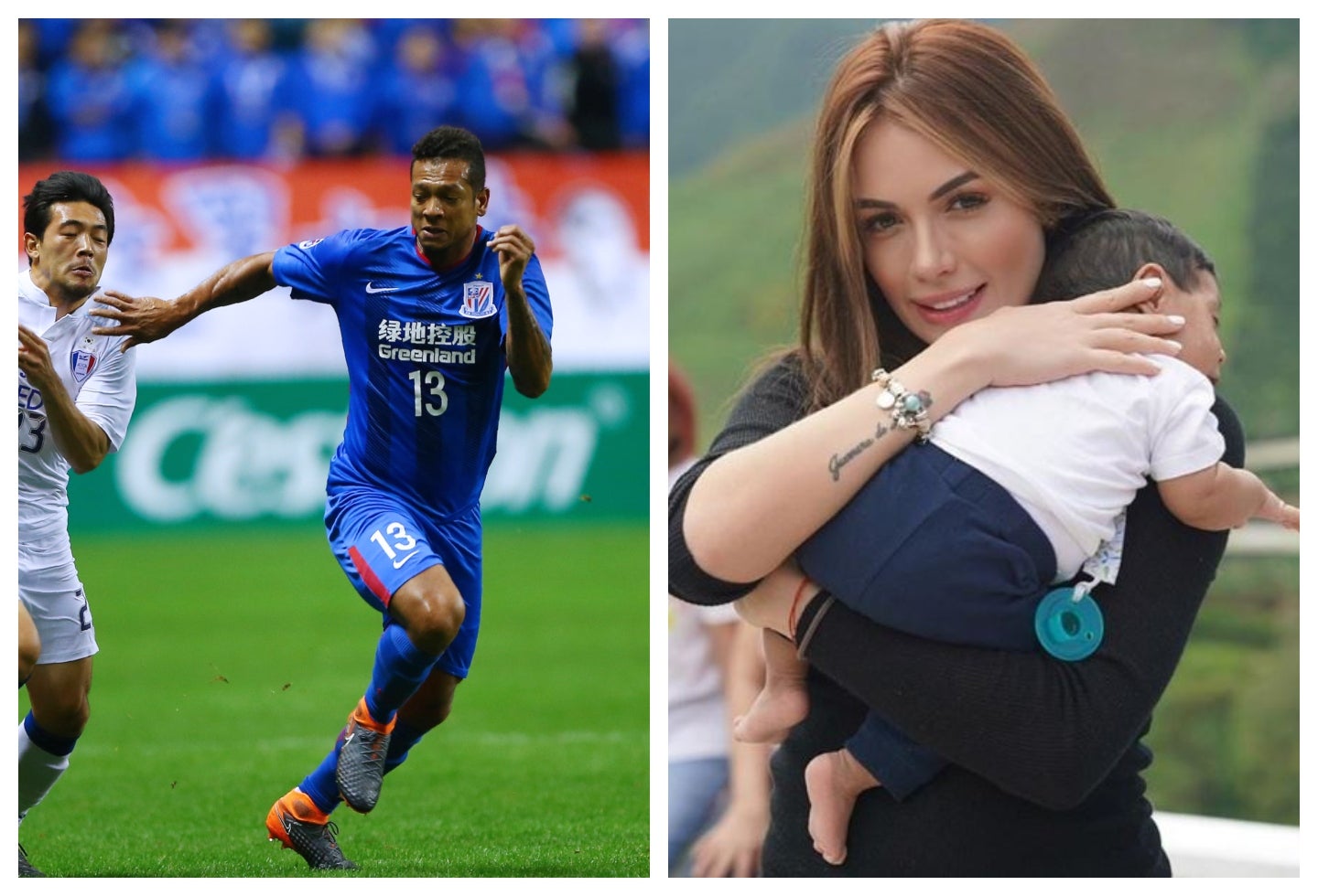 Sara Uribe y Fredy Guarín presentan a su hijo