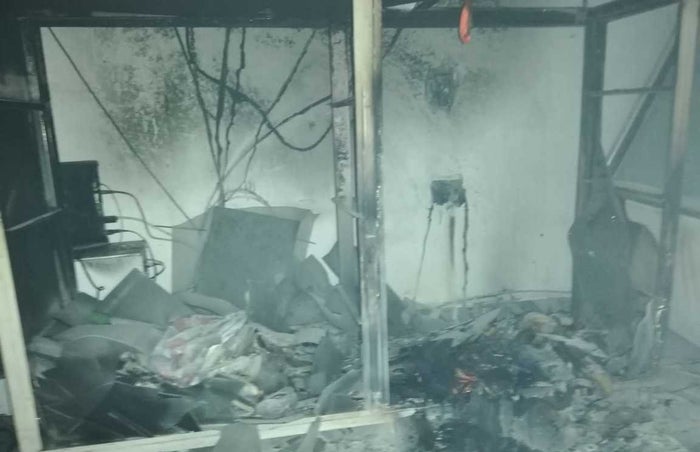 Incendio en una negocio en Bello.