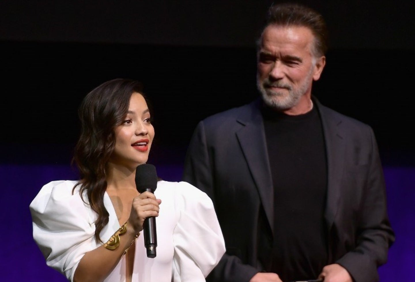Natalia Reyes y Arnold Schwarzenegger