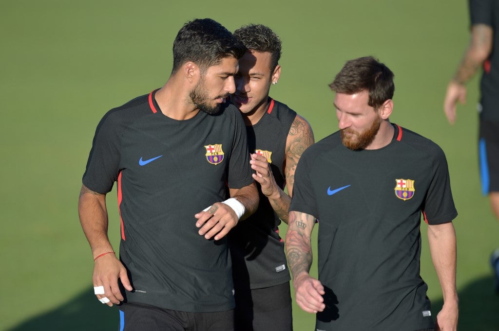 Luis Suárez, Neymar y Messi en sus días en el FC Barcelona