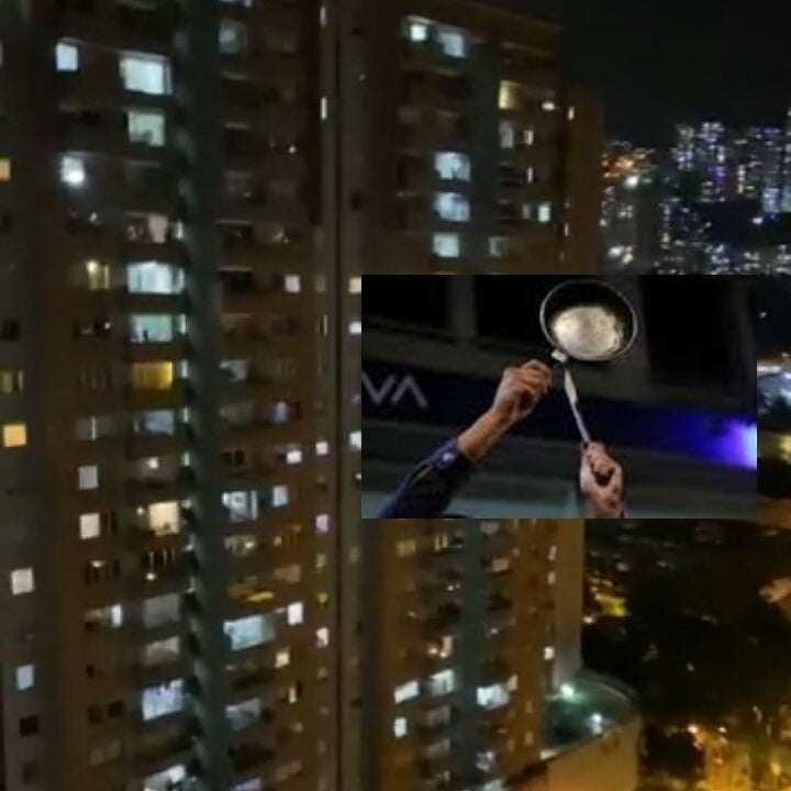 Con cacerolazos protestaron en Colombia