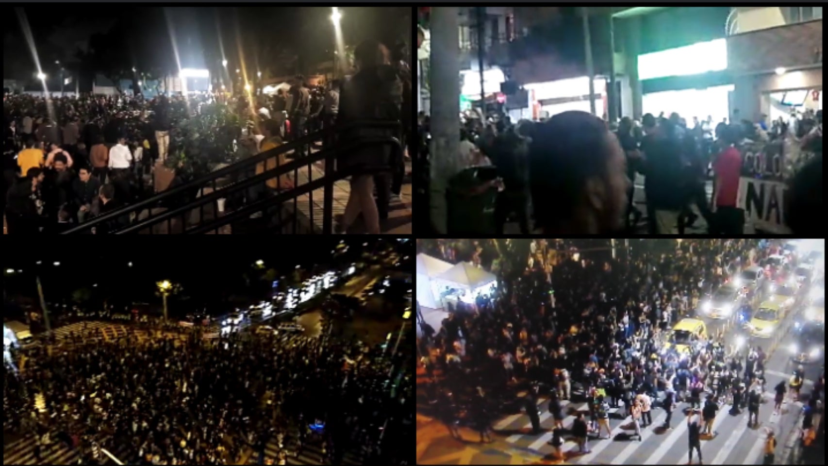 Marchas y cacerolazos en el paro nacional en Medellín.