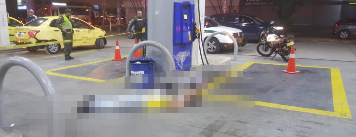 Un presunto delincuente murió al enfrentarse con vigilantes de una estación de gasolina