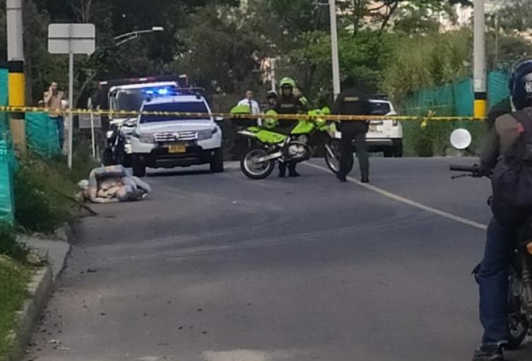 La víctima tenía una sábana puesta.