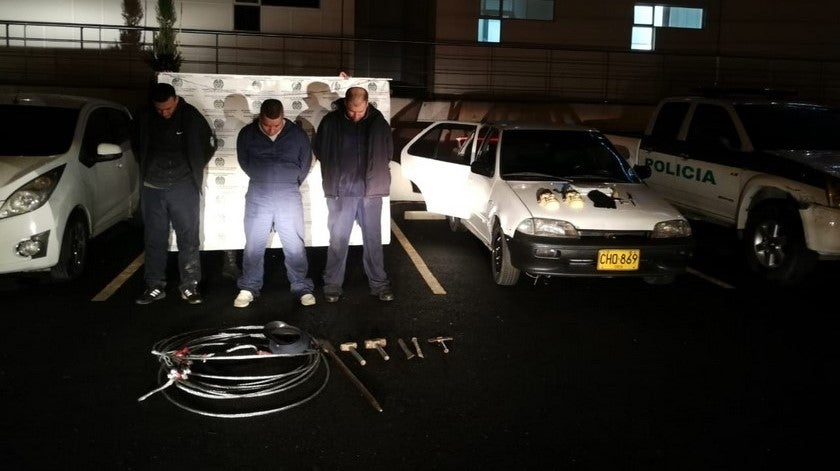 Los tres detenidos fueron sorprendidos en flagrancia