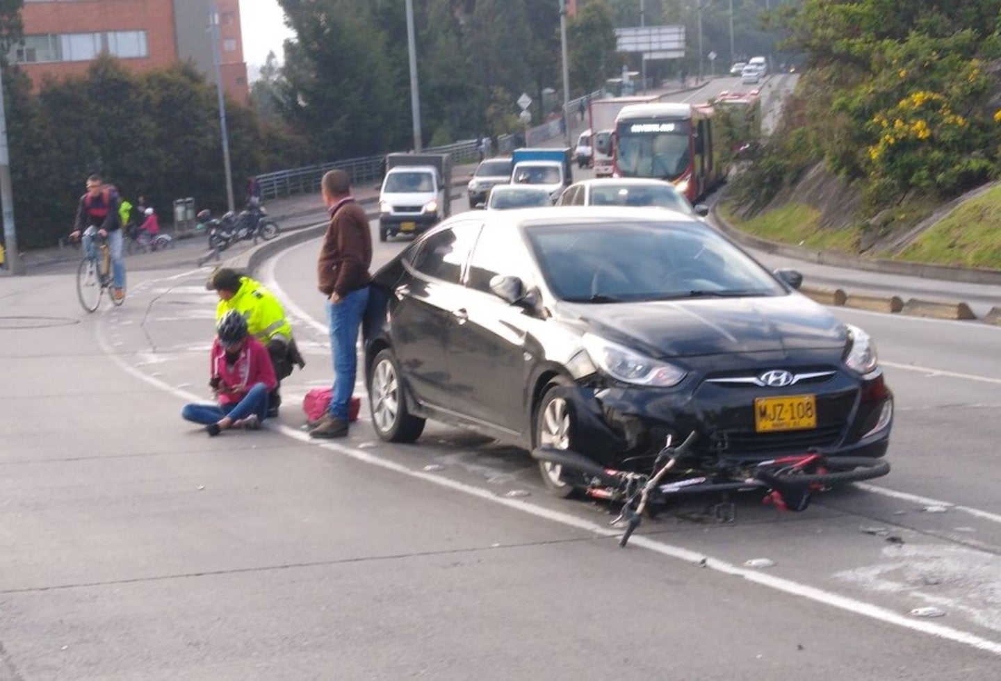 Accidente de ciclista