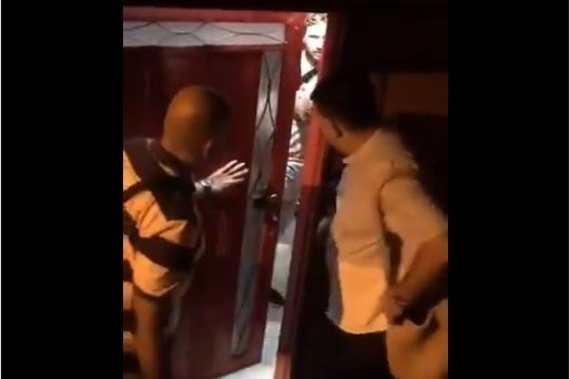 El alcalde de Santa Fe de Antioquia llegó hasta el lugar de la fiesta.