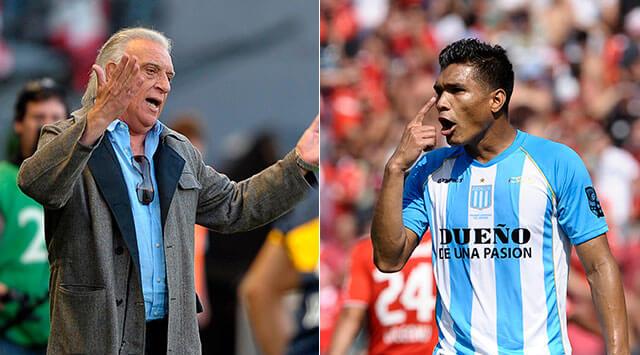 'Coco' Basile y Teo Gutiérrez en Racing de Avellaneda