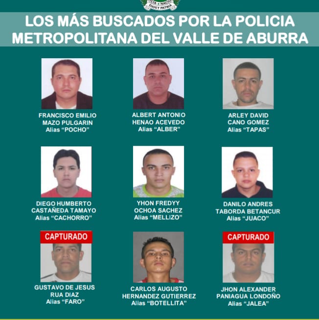 Para frenar la violencia en Bello, la policía presentó el cartel de los más buscados