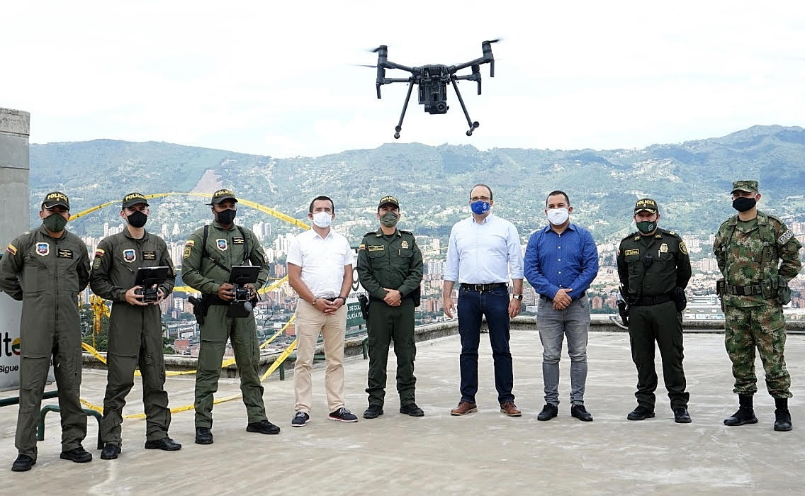 Con drones de vigilancia, autoridades de Itagüí, Antioquia, vigilan los puntos más violentos