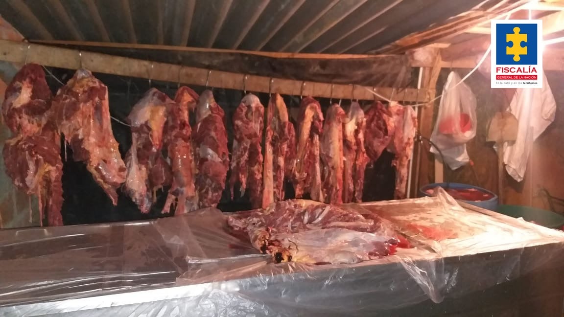 El grupo criminal se dedica a la comercialización de productos cárnicos en mal estado.